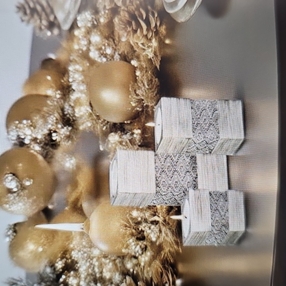 Other - Elegant Gray Tealight Candle Holder Set Of 3 Silver New Three Sizes